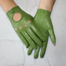 New Style Sheepskin Gloves Women Leather Thin Single Layer Unlined Hollow Breathable Riding Motorcycle Gloves Spring and Summer
