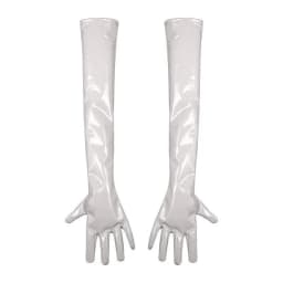 S-XXL Anti Slip Wet Look PVC Long Gloves Shiny PU Leather Guanlets Cosplay Performance Mitten Eldiven Mittens Handschuhe Gantlet