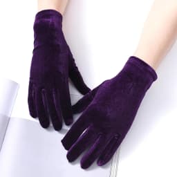 Autumn Winter Short Opera Velvet Gloves for Women Flapper Stretchy Wrist Length Banquet Gloves Tea Wedding Party Costume Gloves
