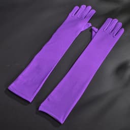 Women 45cm Milk Silk High Stretch Gloves Festival Party Group Show Bar Dance Dress Up Cosplay Performance Etiquette Multicolor
