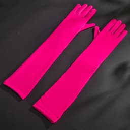 Women 45cm Milk Silk High Stretch Gloves Festival Party Group Show Bar Dance Dress Up Cosplay Performance Etiquette Multicolor