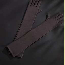 Women 45cm Milk Silk High Stretch Gloves Festival Party Group Show Bar Dance Dress Up Cosplay Performance Etiquette Multicolor