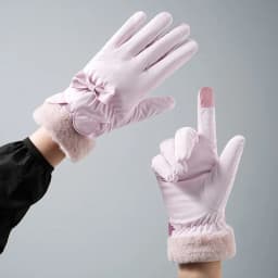 Winter Warm Gloves For Women Plus Velvet Thickened Waterproof Windproof Cute Bow Student Outdoor Cycling Touch Screen Ski Gloves