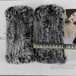 2026 Fashion Real Rex Rabbit Fur Women's Winter Gloves Genuine Fur Mittens Girl Fingerless Gloves Wrist Warmer Elastic Fluffy