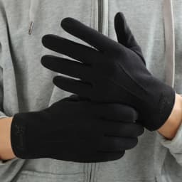 Winter Men Plush Warm Cashmere Outdoor Sports Cycling Mittens Women Three Ribs Suede Leather Touch Screen Driving Glove J98
