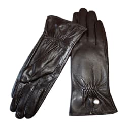 Colorful Leather Gloves Women Fashion Simple Style Velvet Lining Autumn Winter Warm Ladies Sheepskin Finger Gloves