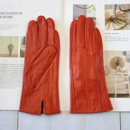 Colorful Leather Gloves Women Fashion Simple Style Velvet Lining Autumn Winter Warm Ladies Sheepskin Finger Gloves