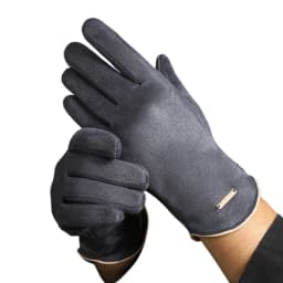 Winter Warm Gloves for Men's Outdoor Cycling and Driving Suede and Fleece Thickened Non-slip Touch Screen Gloves