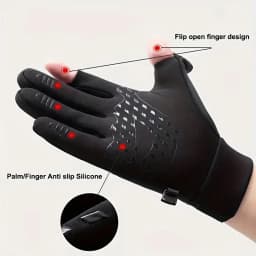 Winter Touchscreen Gloves for Outdoor Sports Cold-Resistant and Windproof Gloves for Men and Women with Flip-Top Design