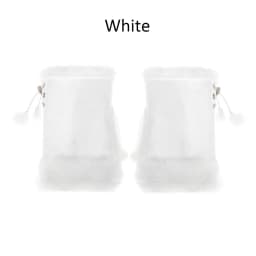 Winter Women Girls Faux Rabbit Hair Fingerless Thicken Warm Gloves Soft Stretch Mittens Outdoor Sports Half Finger Gloves