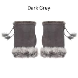 Winter Women Girls Faux Rabbit Hair Fingerless Thicken Warm Gloves Soft Stretch Mittens Outdoor Sports Half Finger Gloves
