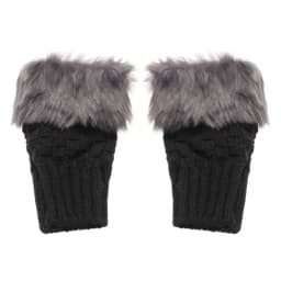 Winter Women Girls Faux Rabbit Hair Fingerless Thicken Warm Gloves Soft Stretch Mittens Outdoor Sports Half Finger Gloves