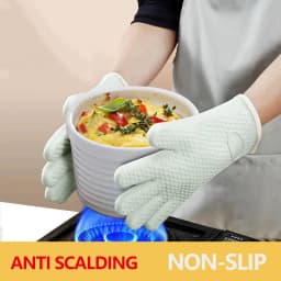 1Pc Thickened Anti-Scald Silicone Gloves Heat Resistant for Microwave Oven Baking BBQ Anti-Slip Heat Insulation Mitts