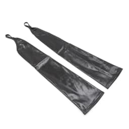 50cm Women Sexy Patent Leather Hook Finger Cosplay Punk Solid Stage Performance Fashion Personality Fingerless Gloves
