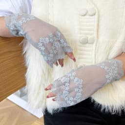 New Mesh Flower Sunscreen Mittens Touch Screen Breathable Printing Half Finger Gloves Party Summer Lace Gloves