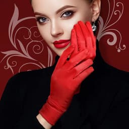 Women Wedding Brides Satin Short Gloves Opera Banquet Stage Performances Multicolored Elegant Temperament Princess
