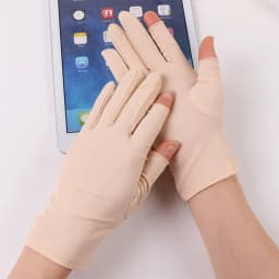 Beige Black Summer Women Gloves Outdoor Sport Breathable Thin Semi-Finger Driving Gloves Sunscreen Fingerless Elasticity Gloves