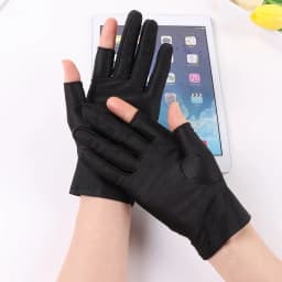 Beige Black Summer Women Gloves Outdoor Sport Breathable Thin Semi-Finger Driving Gloves Sunscreen Fingerless Elasticity Gloves