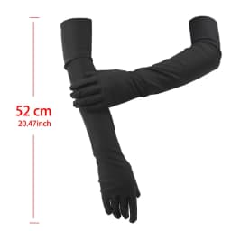 Women's Mittens Long Gloves Classic Adult Black White Red Opera/Elbow/Wrist Stretch Satin Finger Flapper Gloves Matching Costume
