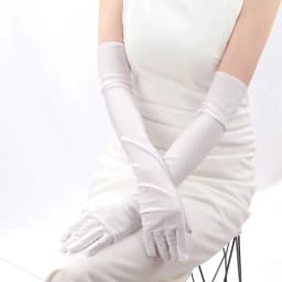 Women's Mittens Long Gloves Classic Adult Black White Red Opera/Elbow/Wrist Stretch Satin Finger Flapper Gloves Matching Costume
