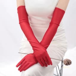 Women's Mittens Long Gloves Classic Adult Black White Red Opera/Elbow/Wrist Stretch Satin Finger Flapper Gloves Matching Costume