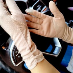 2025 New Fashion Women's Sun Protection Gloves Ladies Summer Cotton Dot Breathable Non-slip Touch Screen Driving Gloves