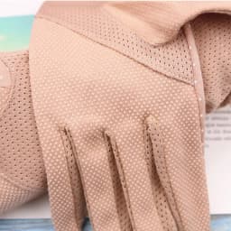 2025 New Fashion Women's Sun Protection Gloves Ladies Summer Cotton Dot Breathable Non-slip Touch Screen Driving Gloves