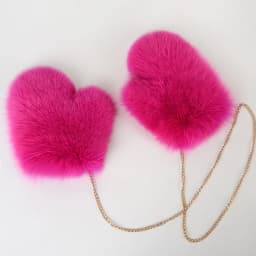 Hot Sale Winter Women Natural Real Fox Fur Gloves Warm 100% Genuine Fox Fur Mittens Girl Fashion Luxury Real Fox Fur Glove