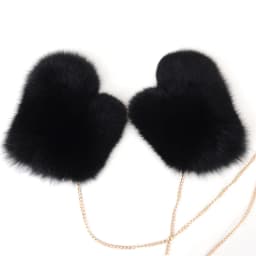 Hot Sale Winter Women Natural Real Fox Fur Gloves Warm 100% Genuine Fox Fur Mittens Girl Fashion Luxury Real Fox Fur Glove