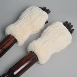 New Arrival Female Natural Rabbit Fur Gloves Knitted Warm Real Rex Rabbit Fur Mittens Women Winter Outdoor Rex Rabbit Fur Gloves