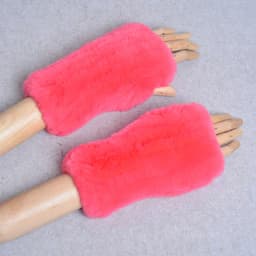 New Arrival Female Natural Rabbit Fur Gloves Knitted Warm Real Rex Rabbit Fur Mittens Women Winter Outdoor Rex Rabbit Fur Gloves
