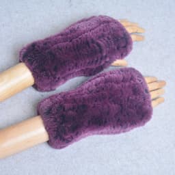 New Arrival Female Natural Rabbit Fur Gloves Knitted Warm Real Rex Rabbit Fur Mittens Women Winter Outdoor Rex Rabbit Fur Gloves