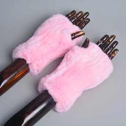 New Arrival Female Natural Rabbit Fur Gloves Knitted Warm Real Rex Rabbit Fur Mittens Women Winter Outdoor Rex Rabbit Fur Gloves