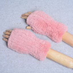 New Arrival Female Natural Rabbit Fur Gloves Knitted Warm Real Rex Rabbit Fur Mittens Women Winter Outdoor Rex Rabbit Fur Gloves