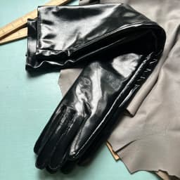 Genuine Patent Leather Gloves Women's Long Gloves Men's Sexy Ladies Shiny Party Evening Overlength Opera Shine Leather Customize