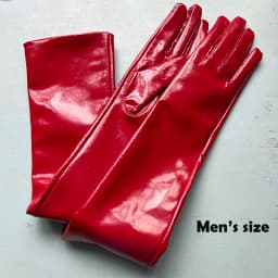 Genuine Patent Leather Gloves Women's Long Gloves Men's Sexy Ladies Shiny Party Evening Overlength Opera Shine Leather Customize