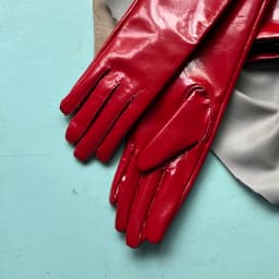 Genuine Patent Leather Gloves Women's Long Gloves Men's Sexy Ladies Shiny Party Evening Overlength Opera Shine Leather Customize