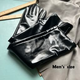 Genuine Patent Leather Gloves Women's Long Gloves Men's Sexy Ladies Shiny Party Evening Overlength Opera Shine Leather Customize