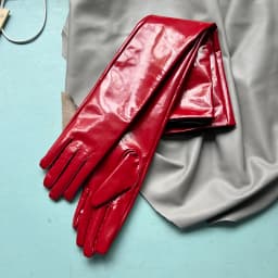 Genuine Patent Leather Gloves Women's Long Gloves Men's Sexy Ladies Shiny Party Evening Overlength Opera Shine Leather Customize