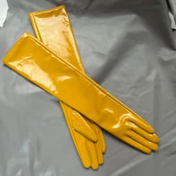 Genuine Patent Leather Gloves Women's Long Gloves Men's Sexy Ladies Shiny Party Evening Overlength Opera Shine Leather Customize