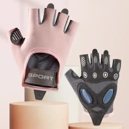 Women's Sports Gloves Fitness Outdoor Sports Anti Slip and Shock-absorbing Half Finger Gloves Durable and Breathable