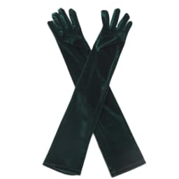 55cm Women Vintage Black Velvet Long Gloves Opera Over Elbow Arm Sleeve Full Finger Driving Evening Dress Etiquette Gloves
