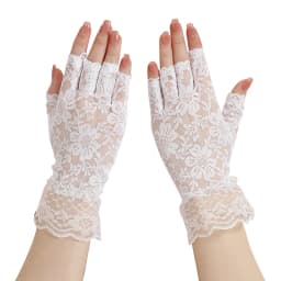 Summer Women Lace Driving Sun Protection Finger Gloves Wedding Thin Elasticity Mesh Touchable Screen Half Finger Short Gloves