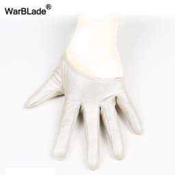 WarBLade New Design Sexy Leather Gloves For Women Half Palm PU Leather Gloves Dancing Party Show Gloves Black Mittens