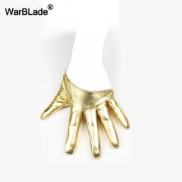 WarBLade New Design Sexy Leather Gloves For Women Half Palm PU Leather Gloves Dancing Party Show Gloves Black Mittens