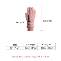 WOMEN'S Professional Winter Warm Skiing Gloves, Warm Snow Gloves, Waterproof Motorcycle Gloves, Smile 506 Touch Screen