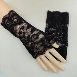 Sexy Fluorescence Party Dress Fingerless Sun Sleeve Glove Summer Women Cycling Hip Hop Punk Dance Mesh Lace Flower Mitten