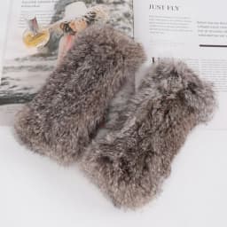 Winter Girl Natural Real Rex Rabbit Fur Gloves Good Elastic Hand Knitted Rex Rabbit Fur Mittens Lady Real Rex Rabbit Fur Gloves