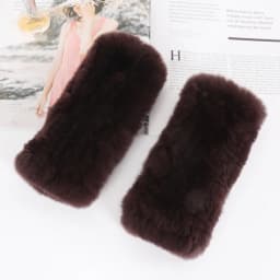 Winter Girl Natural Real Rex Rabbit Fur Gloves Good Elastic Hand Knitted Rex Rabbit Fur Mittens Lady Real Rex Rabbit Fur Gloves