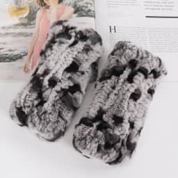 Winter Girl Natural Real Rex Rabbit Fur Gloves Good Elastic Hand Knitted Rex Rabbit Fur Mittens Lady Real Rex Rabbit Fur Gloves